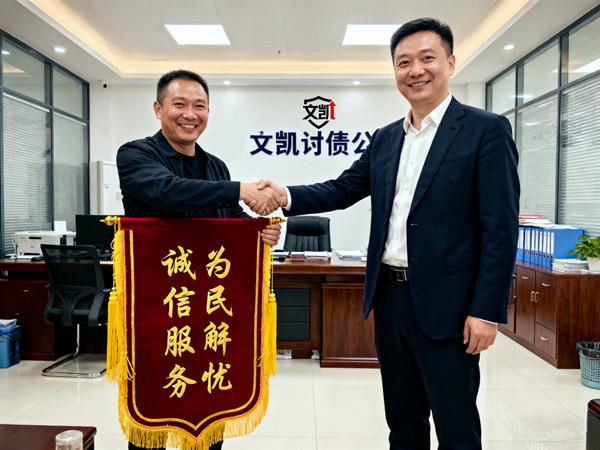 徐州文凯收债公司恭喜钟先生收回欠款